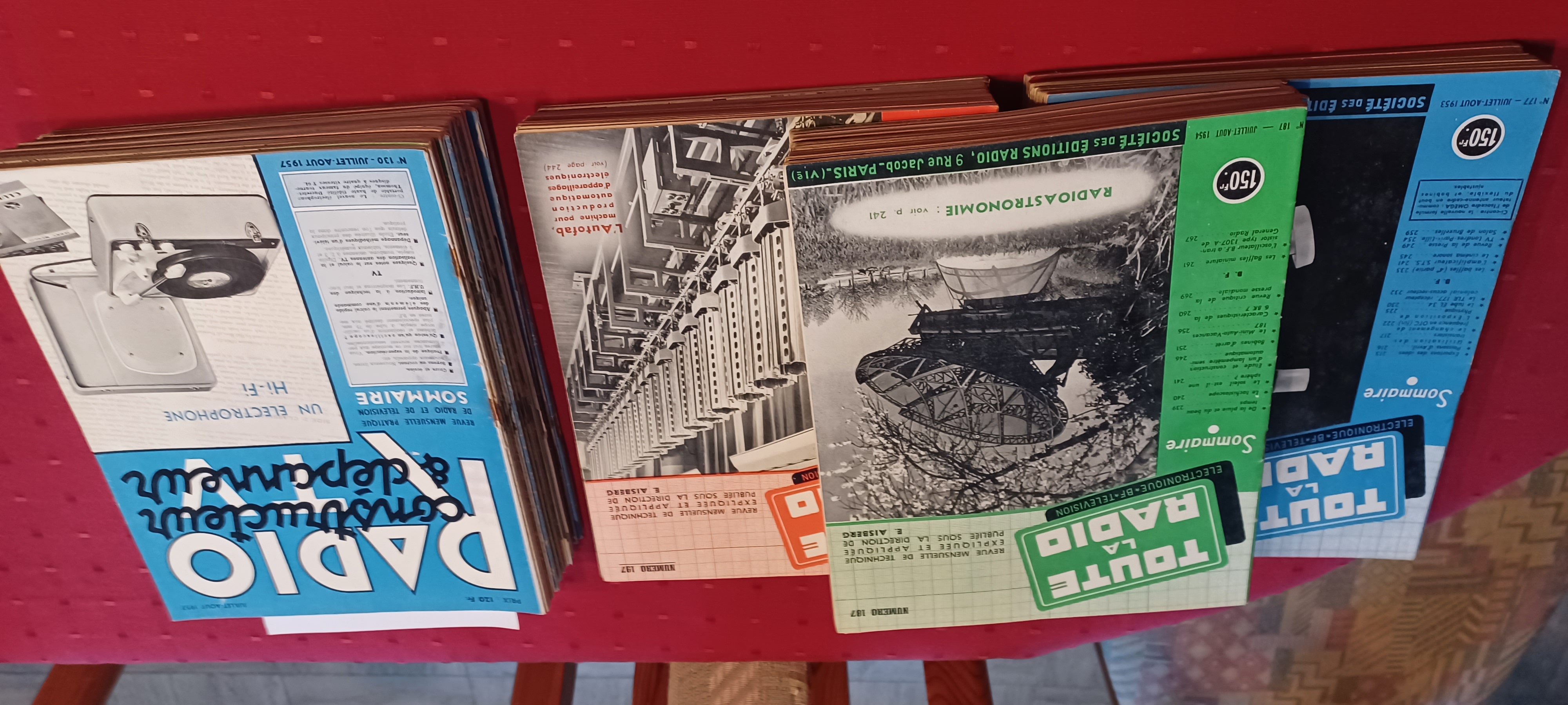 Lot revues anciennes radio - Années 1953 à 1959