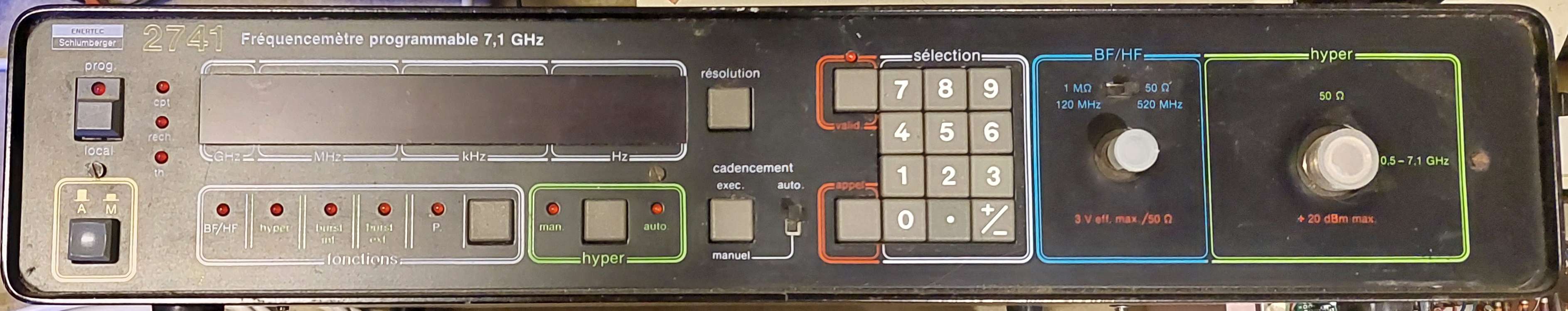 Enertec-Schlumberger  2741 Fréquencemètre 7.1 Ghz