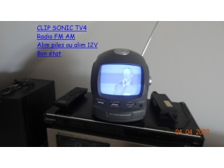 Mini TV 5,5" CLIP SONIC TV4 ET RADIO AM FM