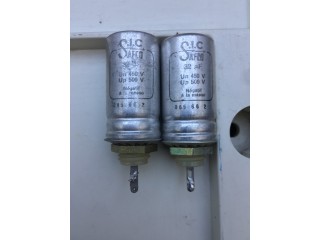 2 condensateurs SAFCO 32uF 450V/500V usagés