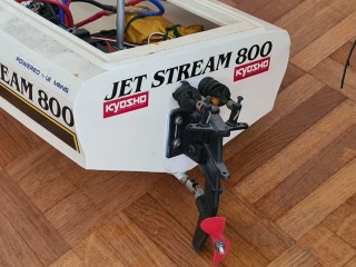 Kyosho Jet Stream 800, Bateau RC vintage RC 1988 avec moteur électrique, boîte, offshore 383 bateau de course, kit 2270