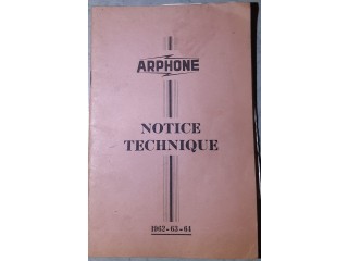 Téléviseurs Arphone: notice technique 1962-63-64